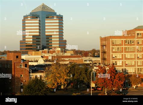 AJD54594, Burlington, NC, North Carolina, Downtown Skyline Stock Photo - Alamy