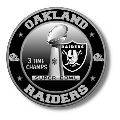 Oakland Raiders Super Bowl Championship Vinyl Sticker NFL | Etsy