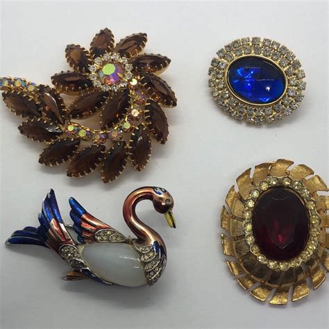 Beautiful Vintage Brooches Lot of 4 | Etsy | Vintage brooches, Brooch, Vintage costume jewelry