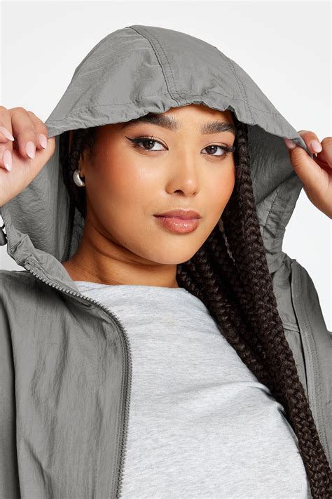 YOURS Plus Size Grey Lightweight Longline Parka Jacket | Yours Clothing