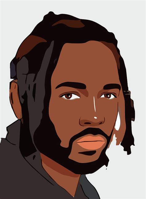 Kendrick Lamar Cartoon Portrait 1 Digital Art by Ahmad Nusyirwan - Pixels