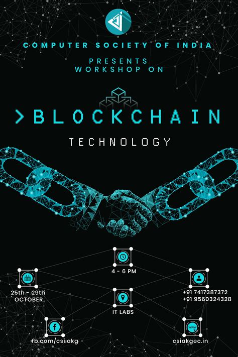 Blockchain Workshop | Technology posters, Blockchain, Blockchain technology