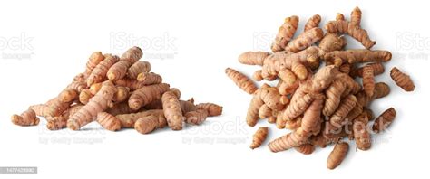 Pile Of Turmeric Rhizome Or Roots Isolated Stock Photo - Download Image Now - Anti-inflammatory ...