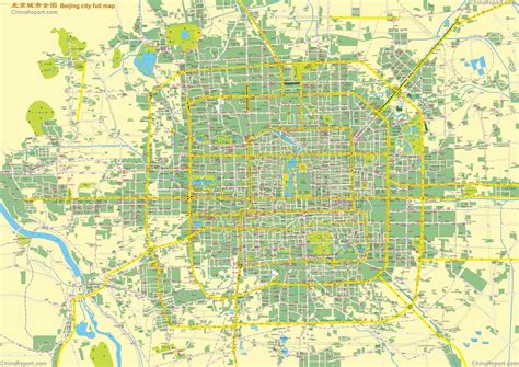 Beijing City Complete and Full Map (overview city entire), by China Report