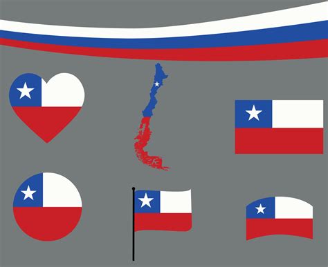 Chile Flag Map Ribbon And Heart Icons Vector Illustration Abstract 3087341 Vector Art at Vecteezy