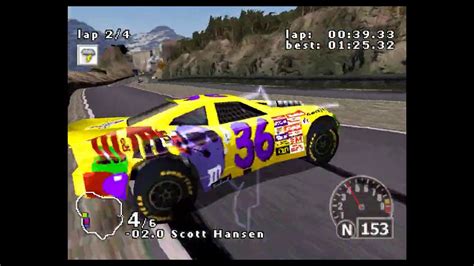 NASCAR Rumble PS1 Walkthrough Gameplay Part 14 - YouTube