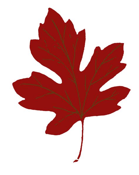 Red Fall Leaf Clip Art