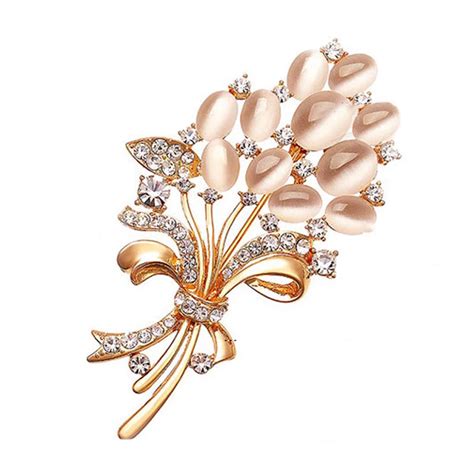 New Rhinestone Brooches for Women Vintage Fashion Female Jewelry Flower Brooch Broches Pins ...