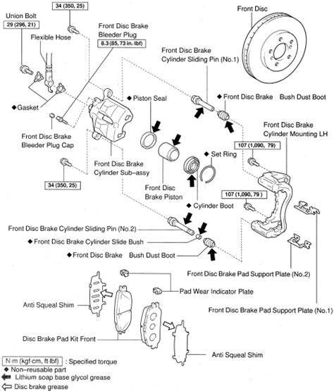 Brake caliper torque specs toyota