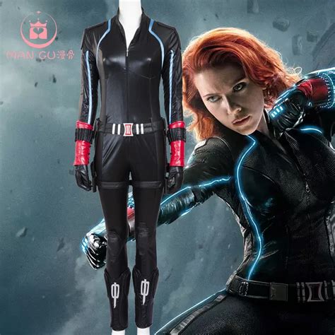 Avengers: Age of Ultron Black Widow Cosplay Costume Halloween Uniform Jumpsuit+Belt+Gloves ...