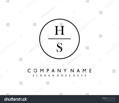 Initials Letter Hs Handwriting Logo Vector Stock Vector (Royalty Free) 1416314786 | Shutterstock