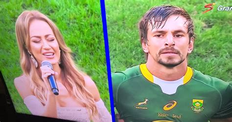 WATCH Eben Etzebeth's Future Wife Sings SA's National Anthem for His 100th Test - SA People