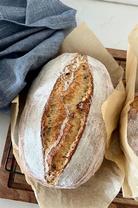 Rustic Sourdough Bread [easy no knead method] - The Pantry Mama