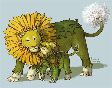 iguanamouth: “a double dandy lion commission for ellie, based off of ...