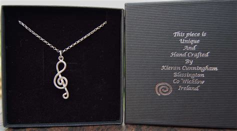 Treble Clef Pendant | Hand crafted Irish Jewellery