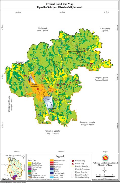 Mouza Map & 3 Detailed Maps of Saidpur Upazila, Nilphamari, Bangladesh ...