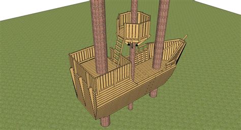 Backyard Pirate Ship Treehouse - Tree Top Builders