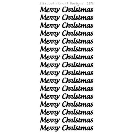 Merry Christmas Large Peel-Off Stickers-Black - Walmart.com