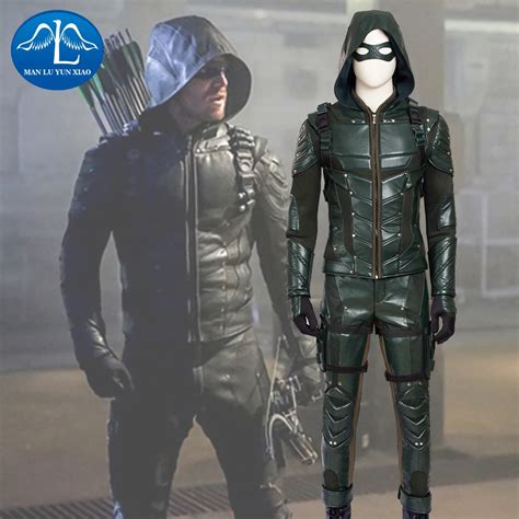 Aliexpress.com : Buy MANLUYUNXIAO Men's Costume Green Arrow Costume ...