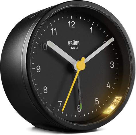 Braun Classic Analogue Clock with Snooze and Light, Quiet Quartz ...