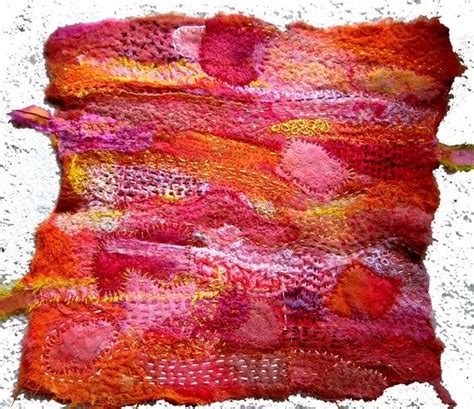 Red Rocks fiber art by Jane LaFazio | Textile fiber art, Fiber art, Sewing art