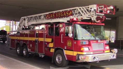 Las Vegas Fire & Rescue - Truck 1 Responding (x2) - YouTube