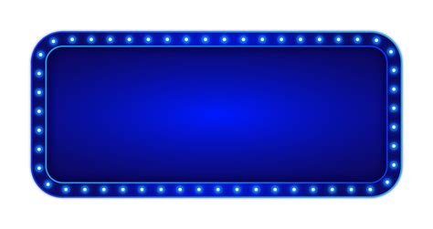 azul Painel publicitário retângulo forma com brilhando néon luzes 19817594 PNG