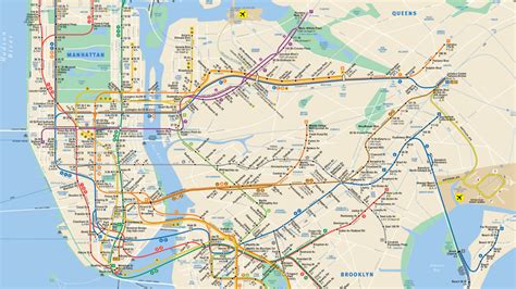 Exploring The Current Nyc Subway Map In 2023 - World Map Colored Continents