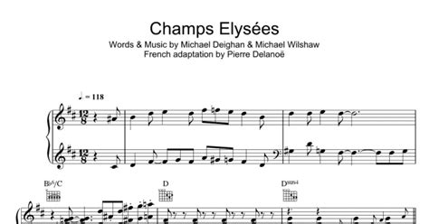 Champs Elysées (Piano, Vocal & Guitar Chords) - Print Sheet Music Now