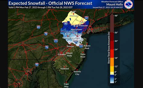 N.J. weather: Up to 8 inches of snow now in forecast for parts of state ...