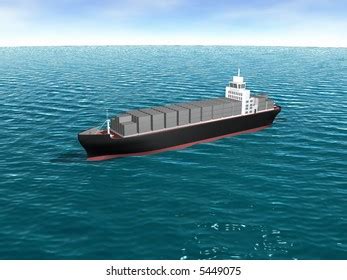 3d Cargo Ship Side View Stock Illustration 5449075 | Shutterstock