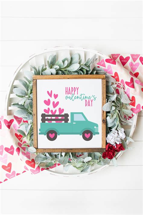 Free Valentine Truck SVG - SVG, Silhouette, & JPG Included