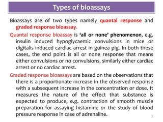 Expt. 3 Introduction to principles of bioassay, its types including advantages and disadvantages ...