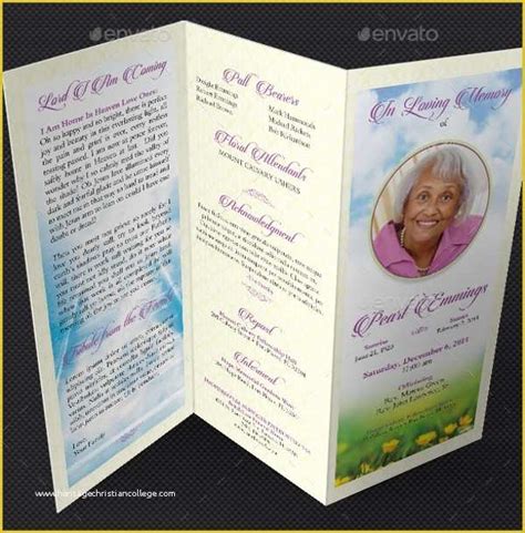 Funeral Program Template Psd