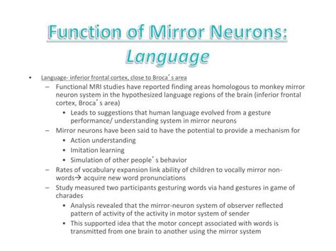 PPT - Mirror Neurons PowerPoint Presentation - ID:2315230