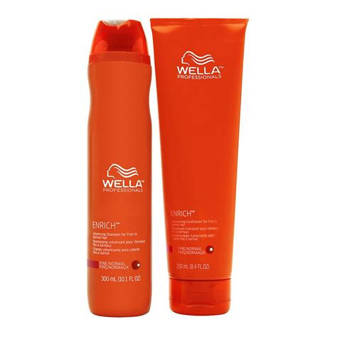 Wella - Wella Professional Enrich Shampoo and Conditioner Duo for Fine ...