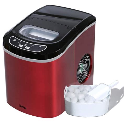 Portable Ice Maker Countertop, Stainless Steel Compact Ice Cube Maker with Ice Scoop, Ice Cubes ...