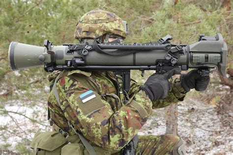 Estonian Junior Non-Commissioned Officers Course Fires New Carl-Gustaf M4 Recoilless Rifle ...