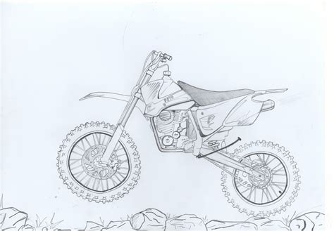 dirt bike drawing | Bike drawing, Drawings, Art