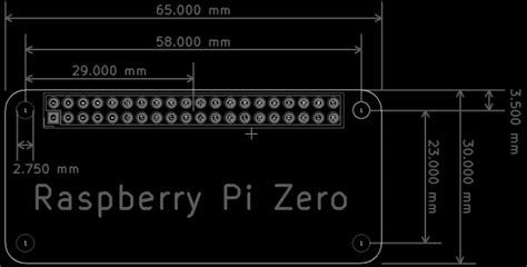 Raspberry Pi Zero Footprint And Dimensions - Electronics-Lab.com