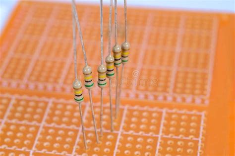 Resistors on Circuit Board of the Electronic Stock Photo - Image of ...