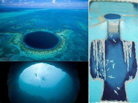 Great blue hole of the coast of belize. Great Blue Hole, America ...