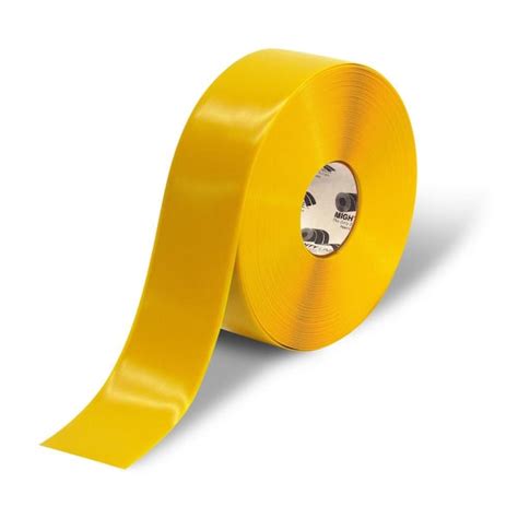 Mighty Line 3 in. Yellow Heavy-Duty Floor Tape 100 ft. Roll 3RY - The Home Depot