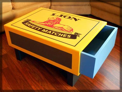 Lion matchbox coffee table, with drawer. | Coffee table with drawers, Crafty, Coffee table