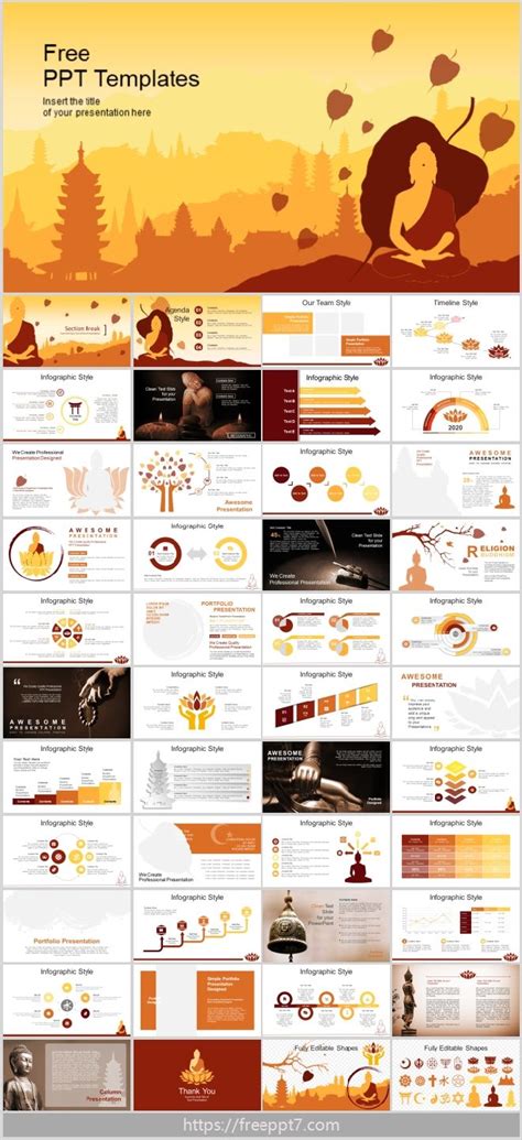 Buddhist Monk Meditation PowerPoint Templates & Google Slides