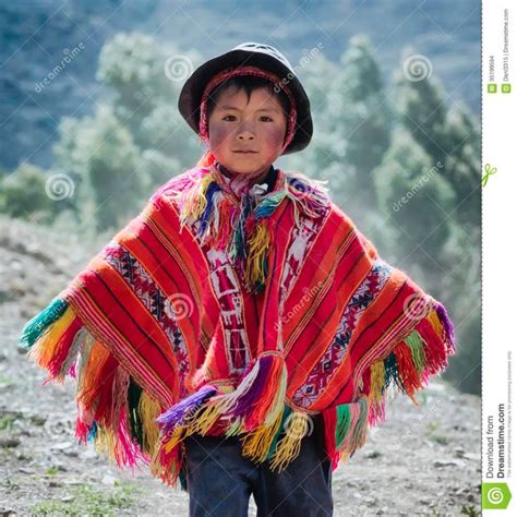 Peruvian Boy Dressed In Colourful Traditional Handmade ... | National clothes, Peruvian clothing ...