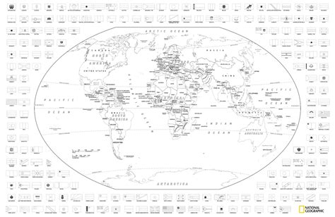 Earth Map Coloring Page