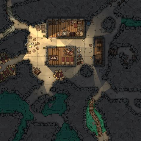 Bandit Hideout 19x19 Battlemaps Fantasy Map Dungeon Maps | Images and ...