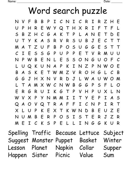 Word search puzzle - WordMint