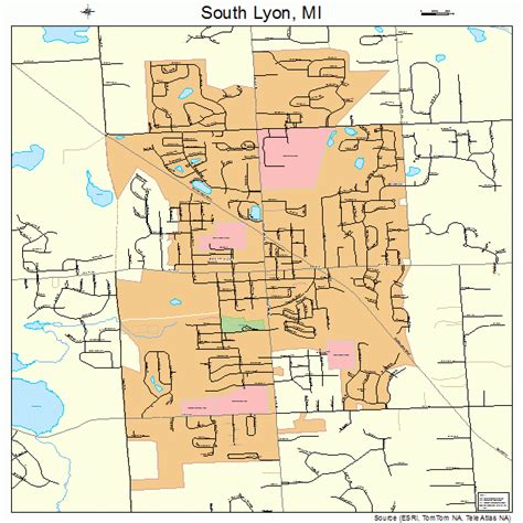 South Lyon Michigan Street Map 2675100